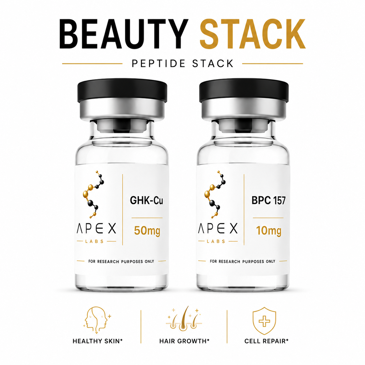 Beauty Stack (GHK-Cu 50mg + BPC-157 10mg)
